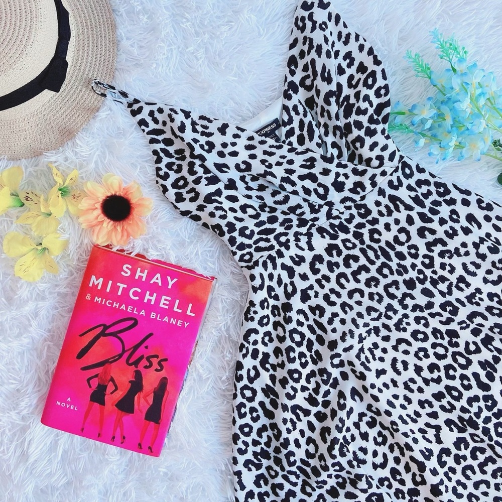 Leopard Print Twist Front And Flare Cami Dress